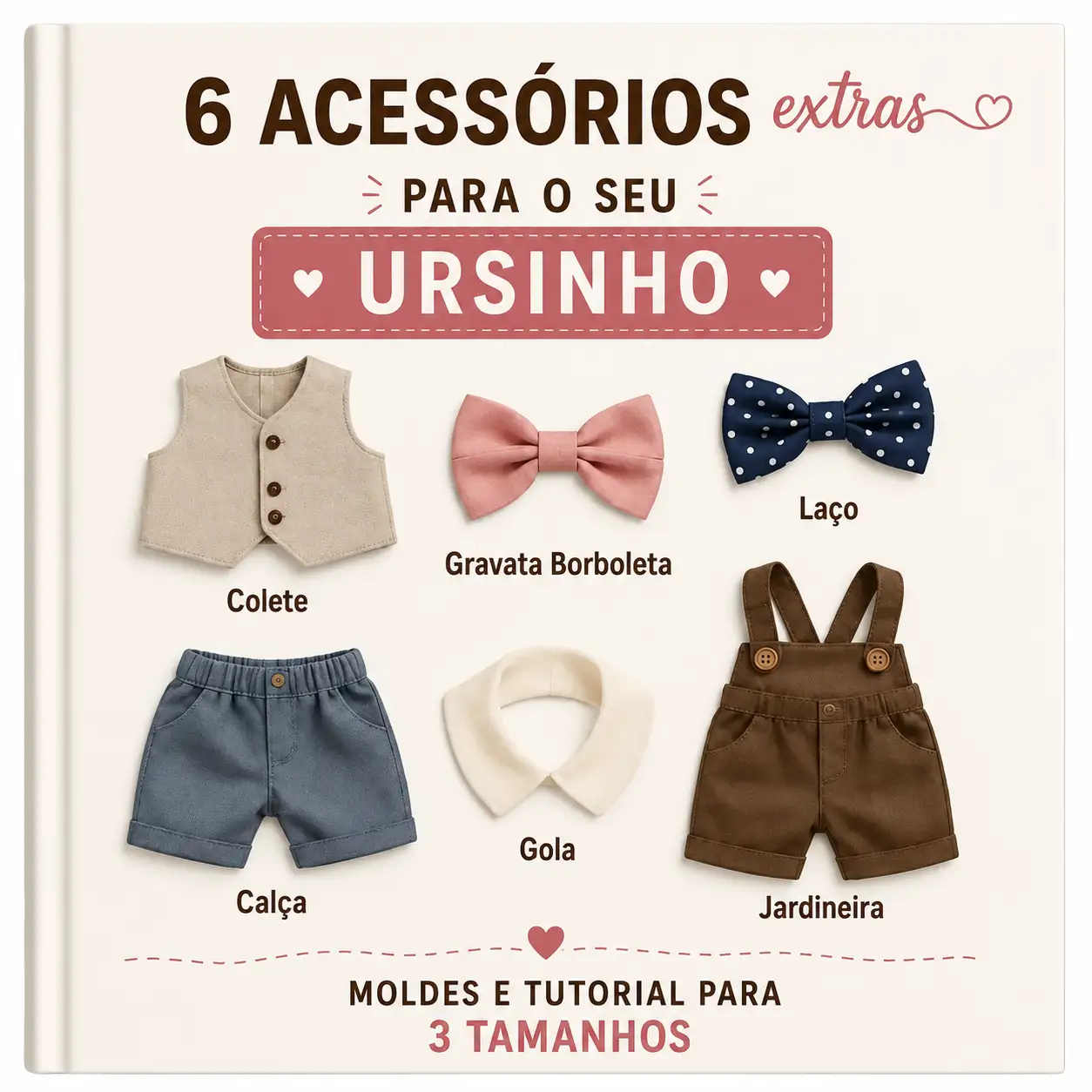 Acessórios extras para o ursinho